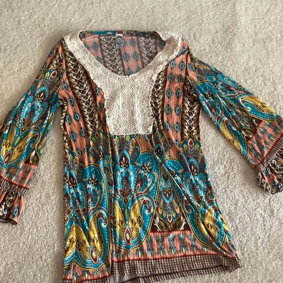 Tunic top medium funky 70’s flare - Picture 10 of 10